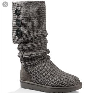 Grey Knit Uggs